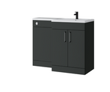Kartell K-VIT Dove 1100mm L-shaped furniture pack right hand in matt anthracite
