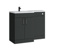 Kartell K-VIT Dove 1100mm L-shaped furniture pack left hand in matt anthracite