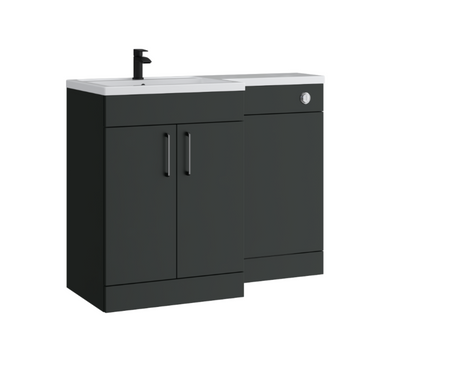 Kartell K-VIT Dove 1100mm L-shaped furniture pack left hand in matt anthracite
