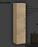 Kartell K-VIT Dove wall hung tall unit in torro oak