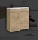 Kartell K-VIT Dove 900mm L-shaped furniture pack in torro oak