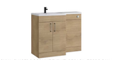 Kartell K-VIT Dove 1100mm L-shaped furniture pack left hand in torro oak