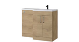 Kartell K-VIT Dove 1100mm L-shaped furniture pack right hand in torro oak