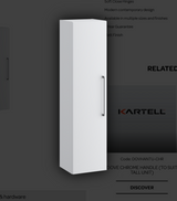 Kartell K-VIT Dove wall hung tall unit in matt white