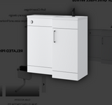 Kartell K-VIT Dove 900mm L-shaped furniture pack right hand in matt white