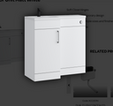 Kartell K-VIT Dove 900mm L-shaped furniture pack left hand in matt white