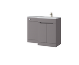 Kartell K-VIT Urban 1100mm L-Shaped Door Unit Right-Hand Furniture Pack- Slate Grey-Cistern Included (URB600FSDO-SG - URBLSWC-SG - FUR431NEW - ACC001N)