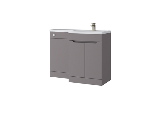 Kartell K-VIT Urban 1100mm L-Shaped Furniture Pack, Right Hand - basin on the right - Slate Grey
