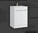 Urban 600mm 2 Door Floor Standing Unit - Matt White
