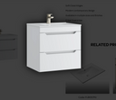 Urban 600mm 2 Drawer Wall Mounted Unit - Matt White