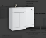 Kartell K-VIT Urban 1100mm L-Shaped Door Unit Left-Hand Furniture Pack- Matt White-Cistern Included (URB600FSDO-SW - URBLSWC-SW - FUR430NEW - ACC001N)