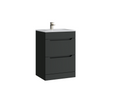 Urban 600mm 2 Drawer Floor Standing Unit - Matt Anthracite
