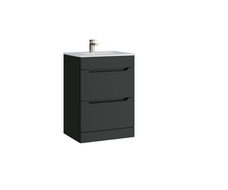 Urban 600mm 2 Drawer Floor Standing Unit - Matt Anthracite