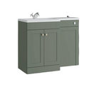 Kartell K-VIT Sanctuary 1100mm L-Shaped Furniture Pack, Left Hand - basin on the left - Corymbia Green