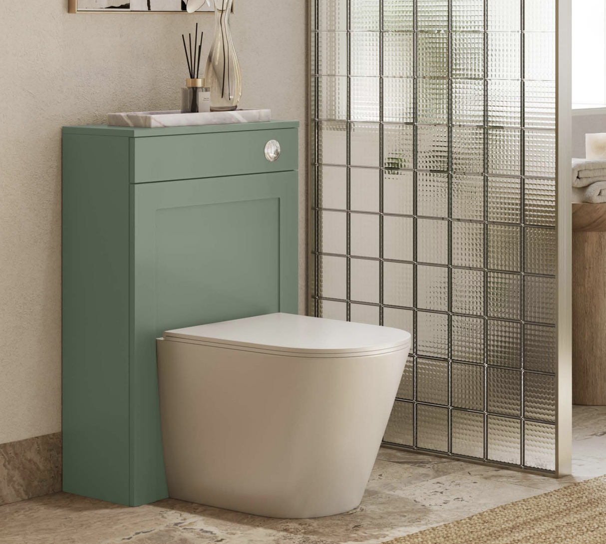 Kartell K-VIT Sanctuary 500mm WC Unit- Corymbia Green (SAN500WC-CG)