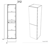 Kartell K-VIT Arc Wall Mounted Tall Unit- Matt Graphite (ARCWMTU-G)