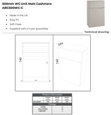 Kartell K-VIT Arc WC Unit- Matt Cashmere (ARC500WC-C)