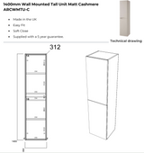 Kartell K-VIT Arc Wall Mounted Tall Unit- Matt Cashmere (ARCWMTU-C)