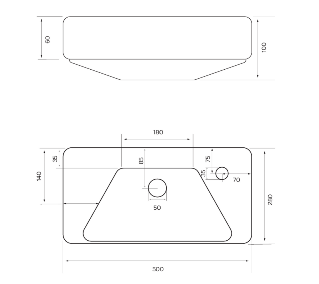 Kartell K-VIT Arc 500mm Wall Mounted 2 Door Cloakroom Unit With Ceramic Basin- Matt Cashmere (ARCLOAKWM-C FUR455CA)