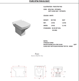Kartell K-VIT Pure 500mm WC Unit Set- White (POT266PU-POT265PU-ACC001N-IMP500WC)