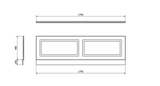 Kartell K-VIT Astley 1800mm Front Panel- Matt Grey (FUR531AS)