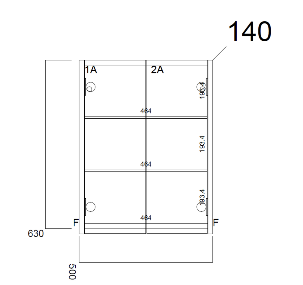 Kartell K-VIT Purity 500mm Mirror Cabinet - Storm Grey Gloss (FUR118PU)