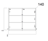 Kartell K-VIT Purity 800mm Mirror Cabinet - Storm Grey Gloss (FUR098PU)