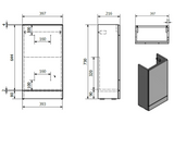 Kartell K-VIT Impakt Cube Cloakroom Unit With Basin-White Gloss (IMP410CUBE RWFCUBEBAS)
