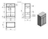 Kartell K-VIT Impakt Double Door and Drawer Unit 500mm (300mm deep)- White Gloss (IMP500DDU)