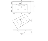 Kartell K-VIT Purity 800mm Wall Mounted 2 Drawer Unit With Ceramic Basin- Gloss White (FUR054PU-FUR060PU)