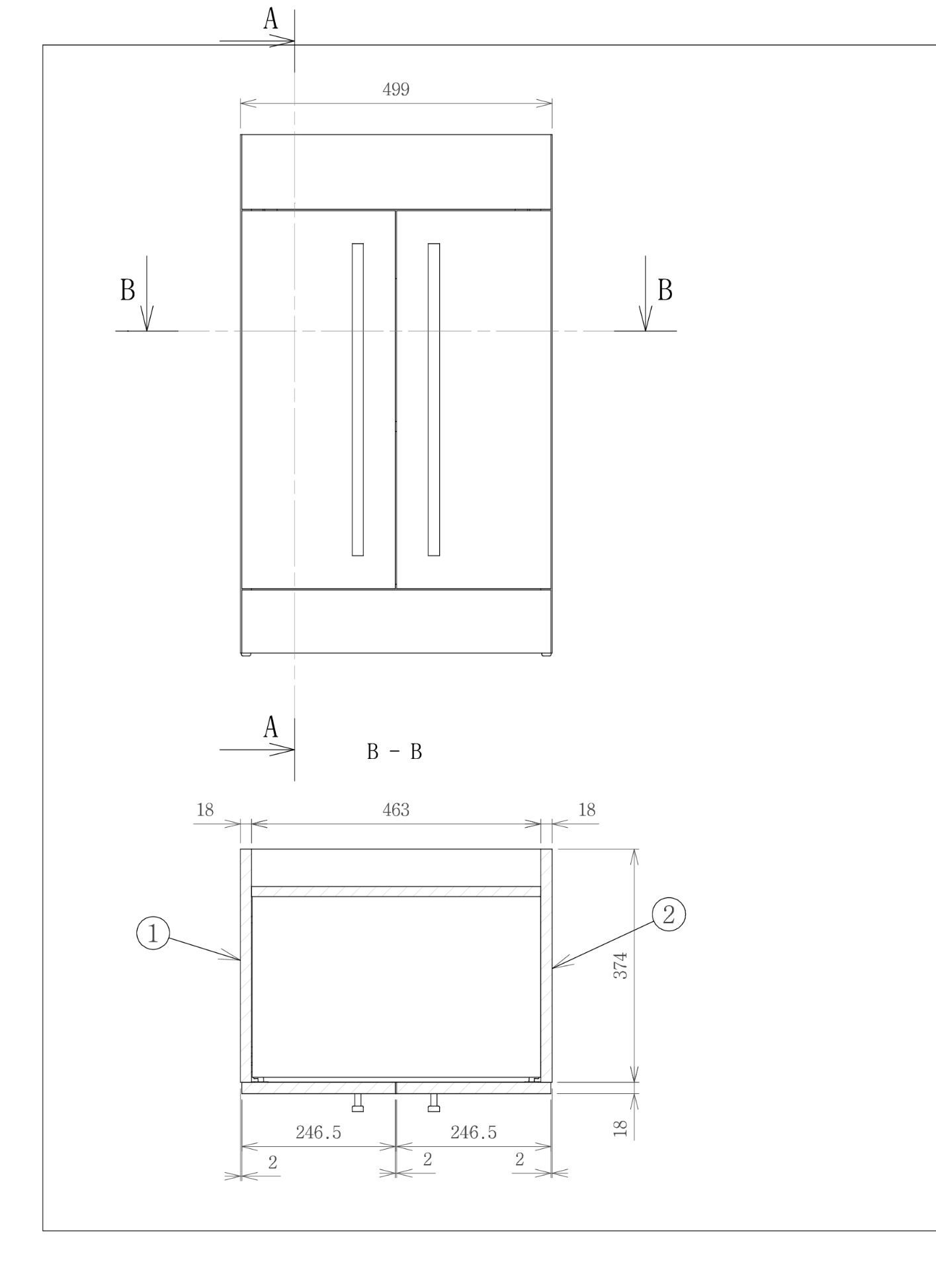 Kartell K-VIT Purity 500mm Floor Standing 2 Door Unit With Ceramic Bas ...