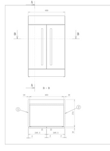 Kartell K-VIT Purity 500mm Floor Standing 2 Door Unit With Ceramic Basin - Silver Oak (PSO500DO-FUR063PU)