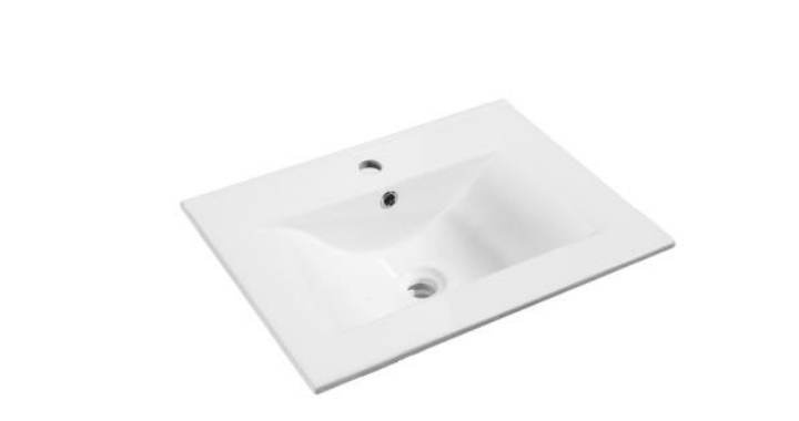 Kartell K-VIT Purity 500mm Floor Standing 2 Door Unit With Ceramic Basin - Silver Oak (PSO500DO-FUR063PU)