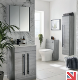 Kartell K-VIT Purity 500mm Mirror Cabinet- Silver Oak (PSO500MIR)