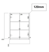 Kartell K-VIT Purity 500mm Mirror Cabinet- Silver Oak (PSO500MIR)