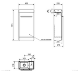 Kartell K-VIT Purity Cloakroom Unit With Basin - Storm Grey Gloss (FUR281PU-CUBEBAS)