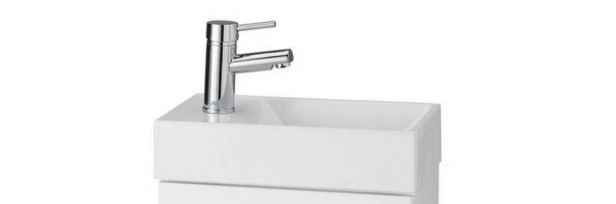 Kartell K-VIT Purity Cloakroom Unit With Basin - Storm Grey Gloss (FUR281PU-CUBEBAS)