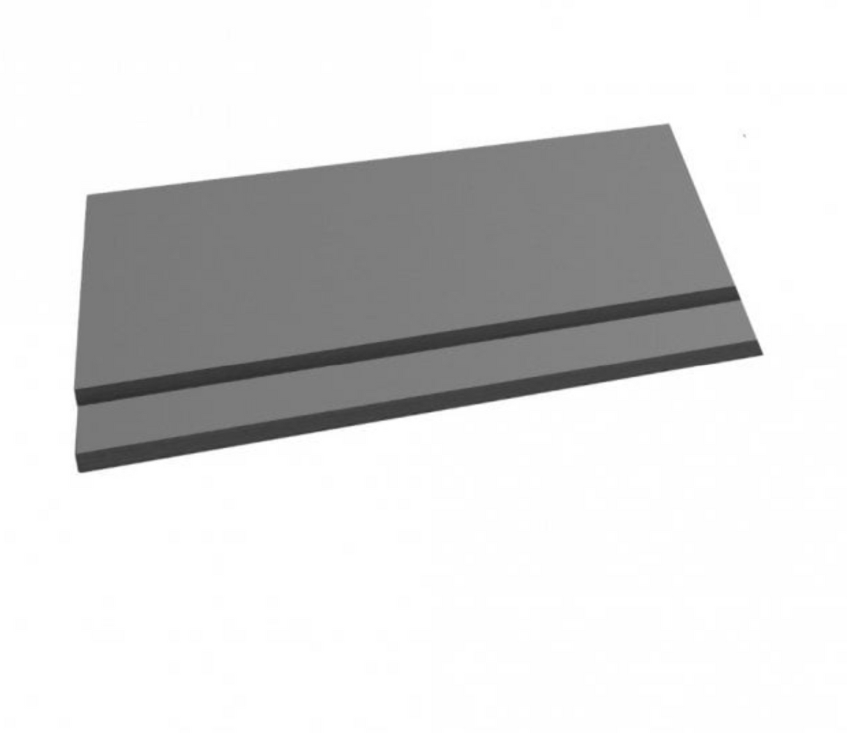 Kartell K-VIT Purity 2 Piece Front and End Bath Panels- Storm Grey Gloss (RBP1700FPSG)(RBP700EPSG)