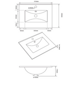 Kartell K-VIT Purity 500mm Floor Standing 2 Door Unit With Ceramic Basin-Matt Black (PMB500DO-FUR063PU)