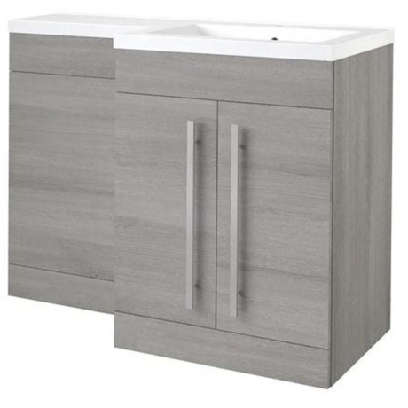 Kartell K-VIT Matrix 2 Door L-Shaped Furniture Pack 1100mm, Right Hand - Silver Oak