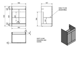 Kartell K-VIT Matrix 2 Door L-Shaped Furniture Pack 1100mm Right Hand -Matt Black - Includes Cistern  (PMB600DO-PMB505MA-FUR431NEW-ACC001N)