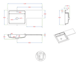 Kartell K-VIT Matrix 2 Drawer L-Shaped Furniture Pack 1100mm Left Hand - Matt Black - Includes Cistern (PMB600DR-PMB505MA-FUR430NEW-ACC001N)