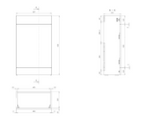 Kartell K-VIT Matrix Single Door L-Shaped Left Hand Furniture Pack 900mm - Storm Grey Gloss – Includes Cistern (MAT900BU-G- MAT900WC-G MAT900LH - ACC001N)