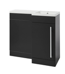 Kartell K-VIT Matrix 900mm L-Shaped Furniture Pack, Right Hand - Storm Grey Gloss