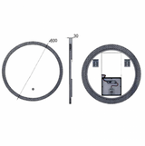 Kartell K-VIT Burleigh 600mm Round Mirror with White Acrylic Edge (BUW60)