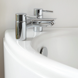 Carron Dove 1550x950mm Corner Bath Left Hand Carronite - White Gloss (02233)