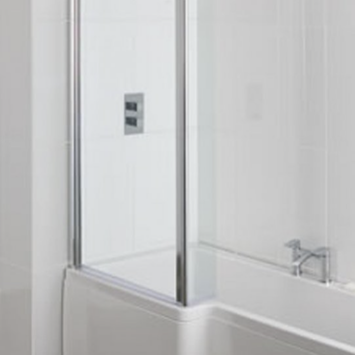 Carron QSS-2 Quantum Shower Bath Screen 1440mm x 810mm V2 Chrome (02347)