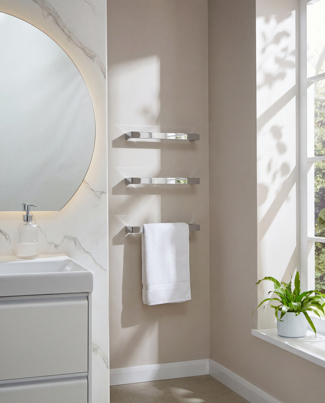 Kartell K-VIT Singola 12V chrome electric towel rail