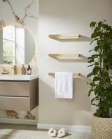 Kartell K-VIT Singola 12V brushed brass electric towel rail