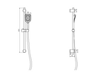 Kartell K-VIT Kolt Option 4 Thermostatic Concealed Shower with Adjustable Slide Rail Kit- Chrome (SHO303KCP-SHO302KCP-SHO092OE)